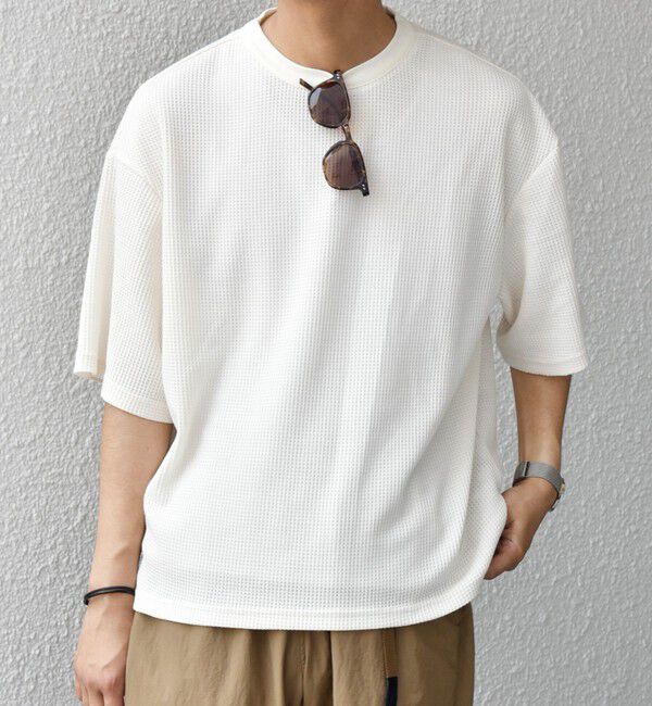 SHIPS any「SHIPS any: ワッフル リラックス クルーネック Tシャツ◇」|Tシャツ・カットソー|