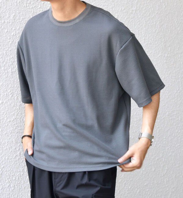 SHIPS any「SHIPS any: ワッフル リラックス クルーネック Tシャツ◇」|Tシャツ・カットソー|