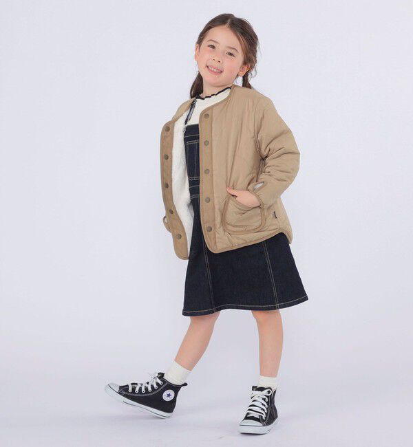 SHIPS KIDS「SHIPS KIDS:100～130cm/〈洗濯機可能〉ボア&times;キルティング リバーシブル ブルゾン」|ブルゾン・スタジャン|