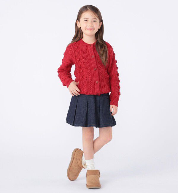 SHIPS KIDS「SHIPS KIDS:100～130cm /デニム プリーツ キュロット」|キュロット|