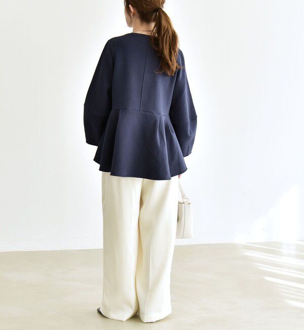 quaranciel「quaranciel:〈洗濯機可能〉ポンチ ペプラム スウェット プルオーバー」|スウェット・ジャージ|