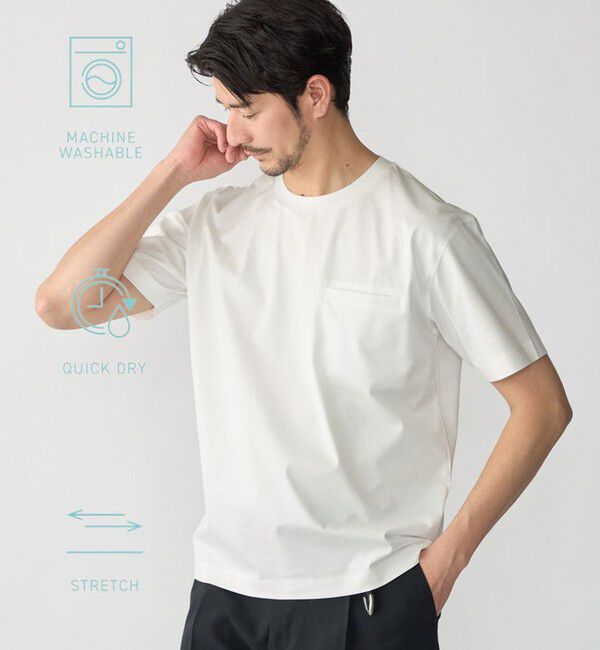 SHIPS「SHIPS:〈接触冷感/洗濯機可能/抗菌防臭〉COOL TOUCH サマー Tシャツ」|Tシャツ・カットソー|