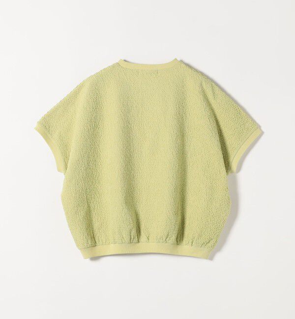 quaranciel「quaranciel:〈洗濯機可能〉カットジャカード ルーズ フレンチスリーブ プルオーバー」|Tシャツ・カットソー|