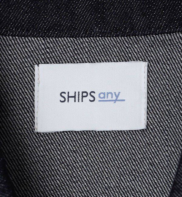 SHIPS any「SHIPS any: ステイカラー デニムライク リラックス ブルゾン(セットアップ対応)◇」|ブルゾン・スタジャン|