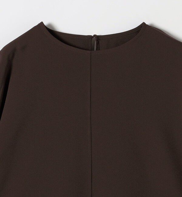 quaranciel「〈手洗い可能〉ストレッチ ジョーゼット ハーフスリーブ コンビ ブラウス」|シャツ・ブラウス|