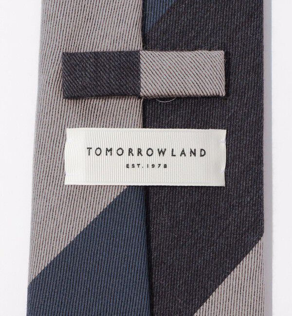 TOMORROWLAND GOODS「TOMORROWLAND シルク ワイドレジメンタルストライプネクタイ」|ネクタイ・蝶ネクタイ|