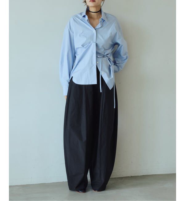 IENA LA BOUCLE「《追加予約/接触冷感/撥水》IENA LA BOUCLE タッサーパラシュートバルーンスラックス」|スラックス|