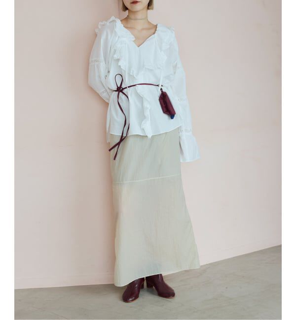 IENA LA BOUCLE「VIOLETTE ROOM バイオレットルーム EMBROIDERY TOPS VR263113」|シャツ・ブラウス|
