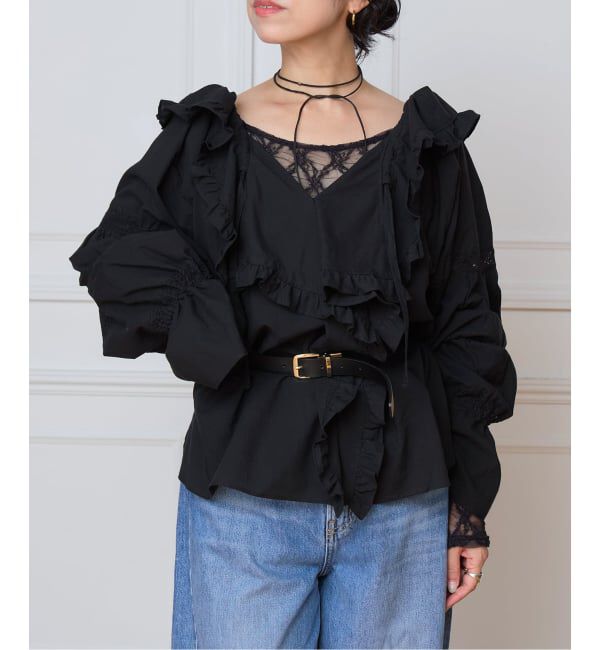 IENA LA BOUCLE「VIOLETTE ROOM バイオレットルーム EMBROIDERY TOPS VR263113」|シャツ・ブラウス|