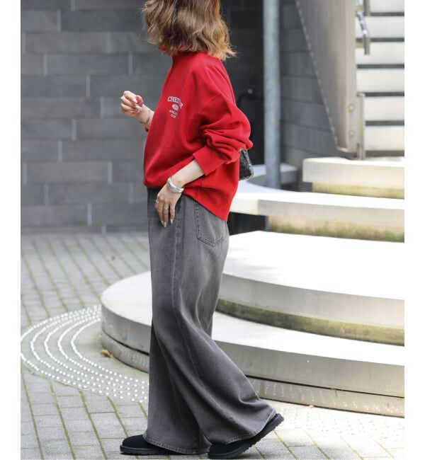 JOURNAL STANDARD relume「コットンツイルワイドパンツ」|デニム|