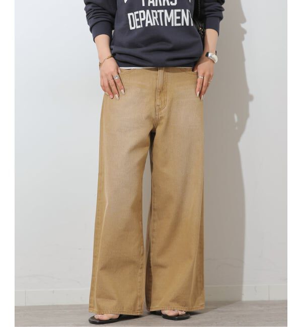 JOURNAL STANDARD relume「コットンツイルワイドパンツ」|デニム|ベージュ