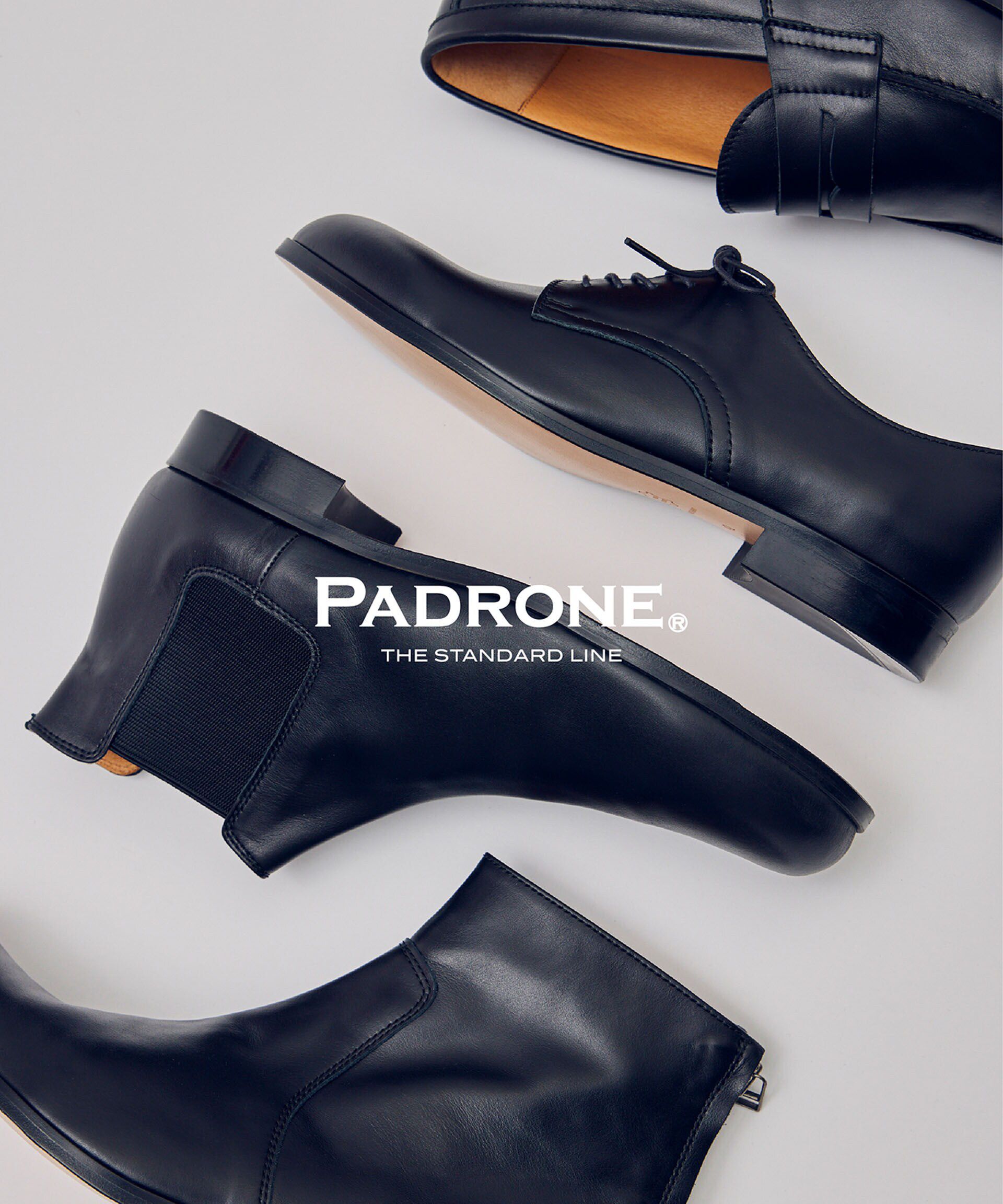 nano･universe「PADRONE THE STANDARD LINE/別注 DERBY PLAIN TOE /プレーン トゥ」|ビジネス・ドレスシューズ|