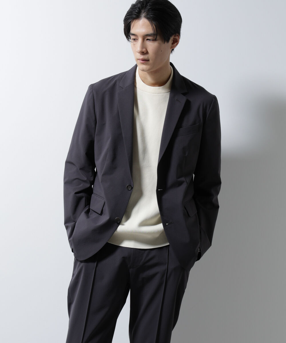NANO universe「｢N JACKET BASIC｣ﾀﾞﾝﾄﾂｵﾁｰﾙ防汚ﾃｯｸｽﾄﾚｯﾁｼﾞｬｹｯﾄ(ｾ 」|スーツ|チャコール3