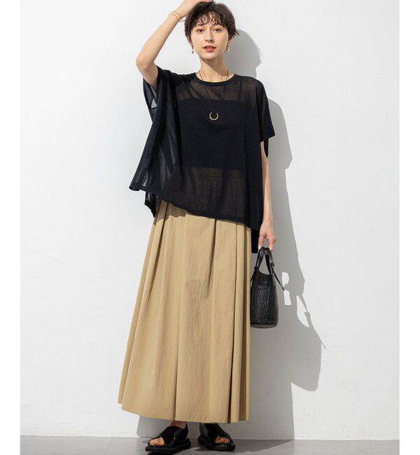 23区「【SLOW/一部店舗限定】UVカット/撥水/接触冷感 ナイロンタスランタフタ スカート」|スカート|