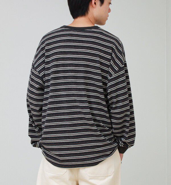 GLOSTER「【GEVACO/ゲバコ】ヘンリーネックボーダー ロングスリーブTシャツ」|Tシャツ・カットソー|