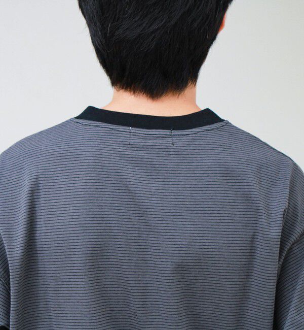 GLOSTER「【多機能】Functionボーダー ヘンリーネックロンT」|Tシャツ・カットソー|