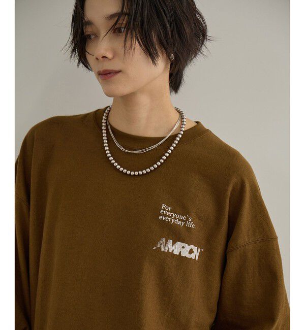 SALON adam et rope'「【Americana（アメリカーナ）】リバースウィーブ L/S T ／ロングスリーブTシャツ」|Tシャツ・カットソー|