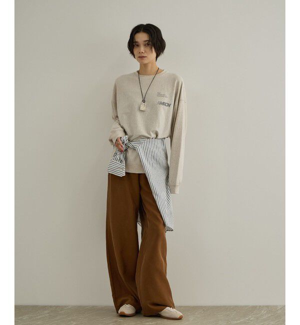 SALON adam et rope'「【Americana（アメリカーナ）】リバースウィーブ L/S T ／ロングスリーブTシャツ」|Tシャツ・カットソー|
