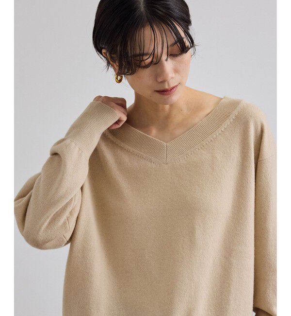 SALON adam et rope'「WOOL/CASH ウールカシミヤVネックプルオーバー」|ニット・セーター|