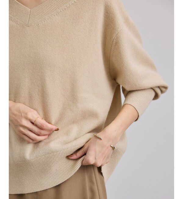SALON adam et rope'「WOOL/CASH ウールカシミヤVネックプルオーバー」|ニット・セーター|