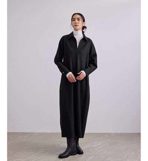 SALON adam et rope'「Super100 ウールスムースシャツワンピース」|ワンピース|