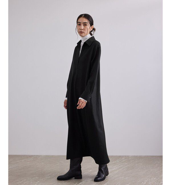 SALON adam et rope'「Super100 ウールスムースシャツワンピース」|ワンピース|