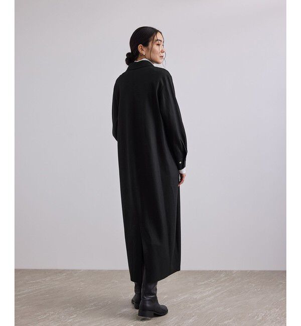 SALON adam et rope'「Super100 ウールスムースシャツワンピース」|ワンピース|