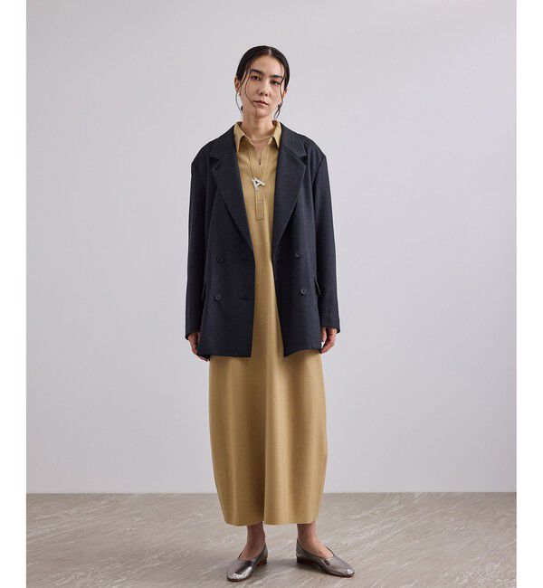 SALON adam et rope'「Super100 ウールスムースシャツワンピース」|ワンピース|