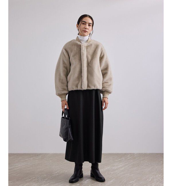 SALON adam et rope'「Super100 ウールスムースシャツワンピース」|ワンピース|