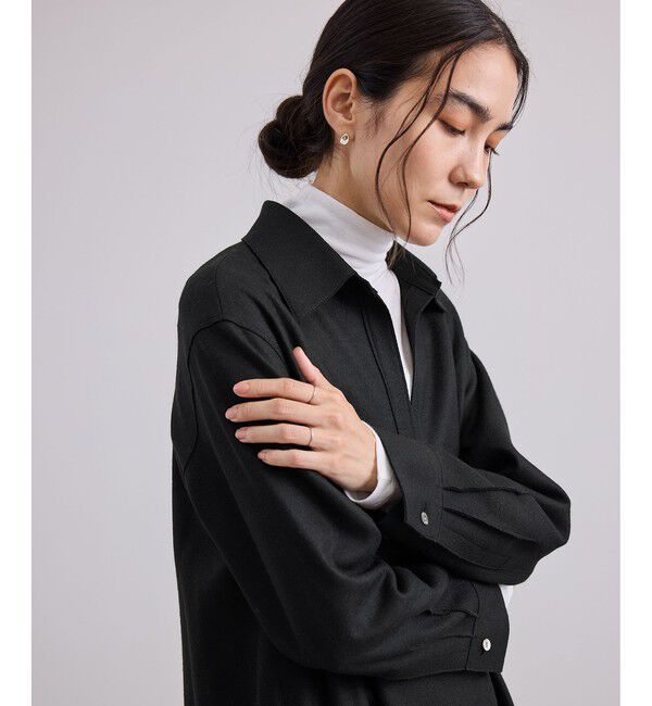 SALON adam et rope'「Super100 ウールスムースシャツワンピース」|ワンピース|