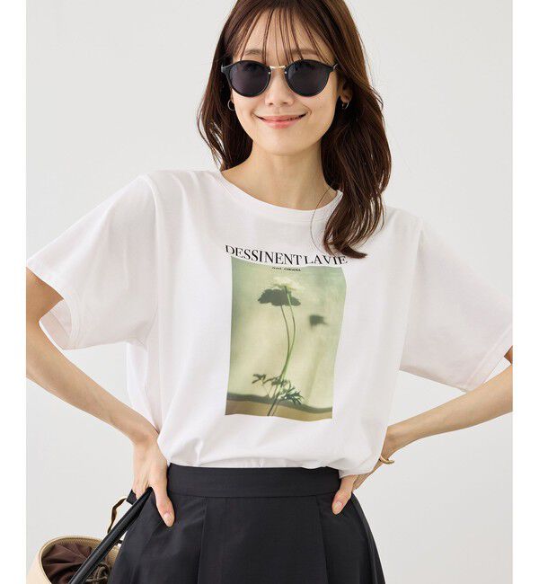 Rope&rsquo;Picnic「RENUロゴ＆フォトアソートプリントTシャツ/UVカット・接触冷感・イージーケア」|Tシャツ・カットソー|