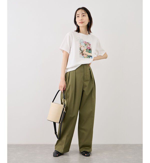 Rope&rsquo;Picnic「RENUロゴ＆フォトアソートプリントTシャツ/UVカット・接触冷感・イージーケア」|Tシャツ・カットソー|