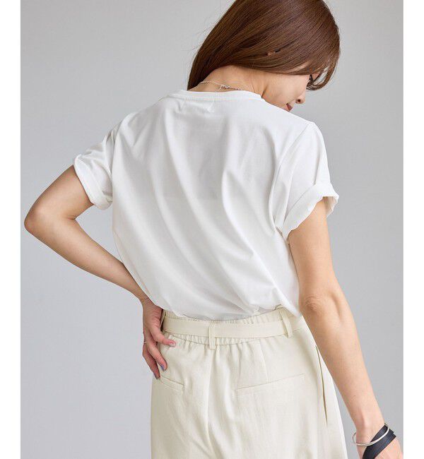 Rope&rsquo;Picnic「RENUロゴ＆フォトアソートプリントTシャツ/UVカット・接触冷感・イージーケア」|Tシャツ・カットソー|
