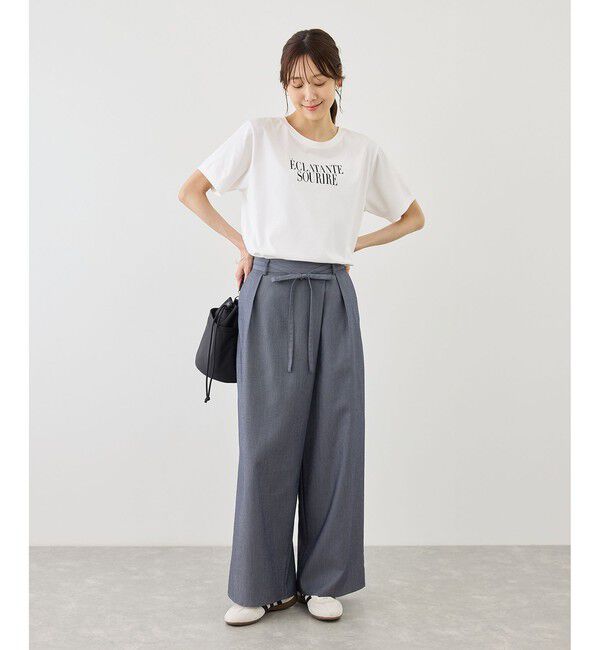 Rope&rsquo;Picnic「RENUロゴ＆フォトアソートプリントTシャツ/UVカット・接触冷感・イージーケア」|Tシャツ・カットソー|