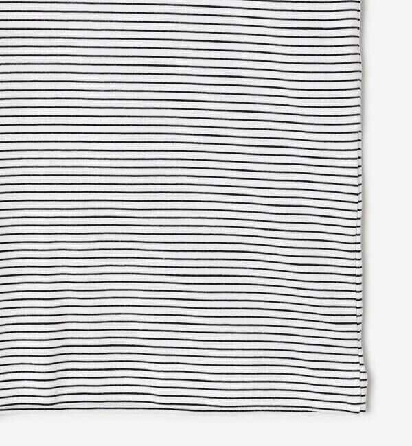 handvaerk「handvaerk | 60/2 クルーネック ワイドTシャツ STRIPE WOMEN」|Tシャツ・カットソー|