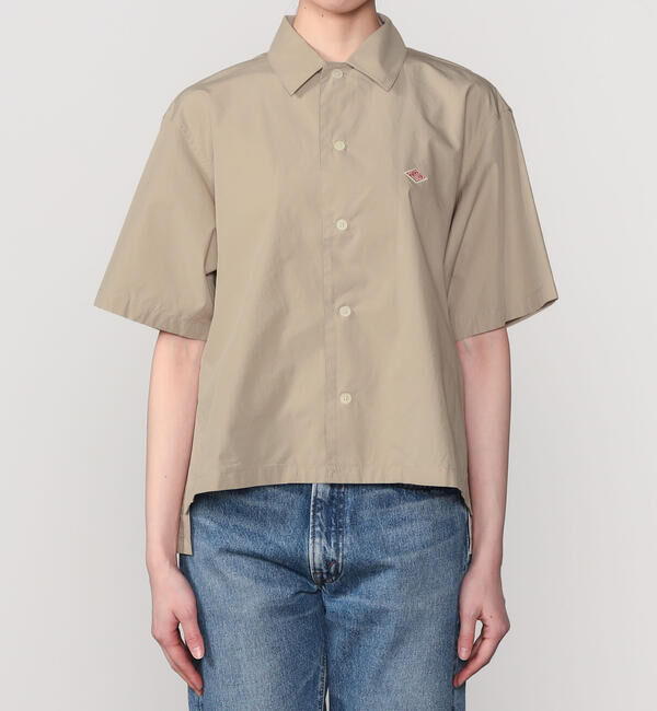 DANTON「DANTON | コットン サイドスリット半袖シャツ WOMEN」|シャツ・ブラウス|