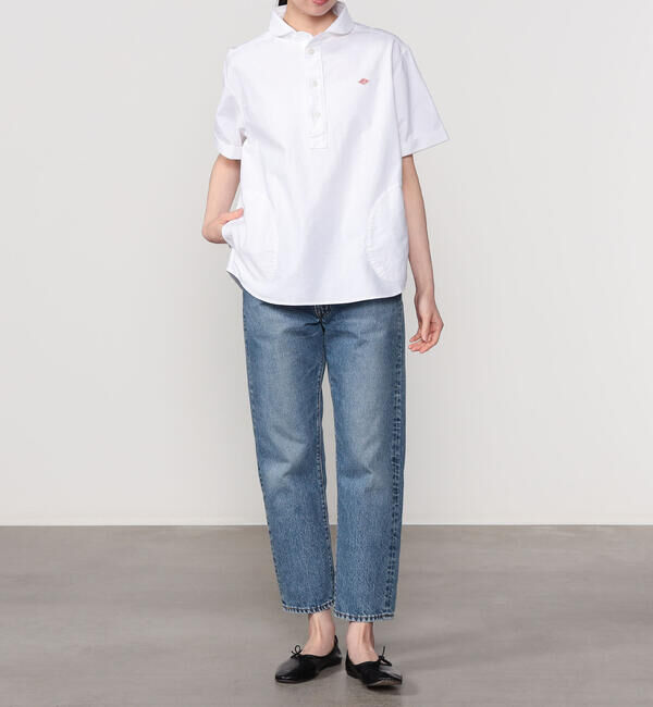 DANTON「DANTON | オックスフォード 丸襟半袖プルオーバーシャツ SOLID WOMEN」|シャツ・ブラウス|