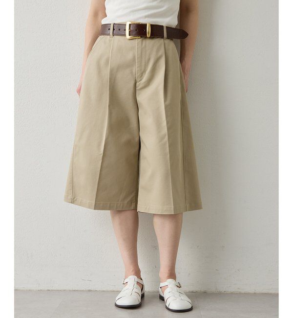 THE PAUSE「【THE PAUSE】タックハーフパンツ」|キュロット|