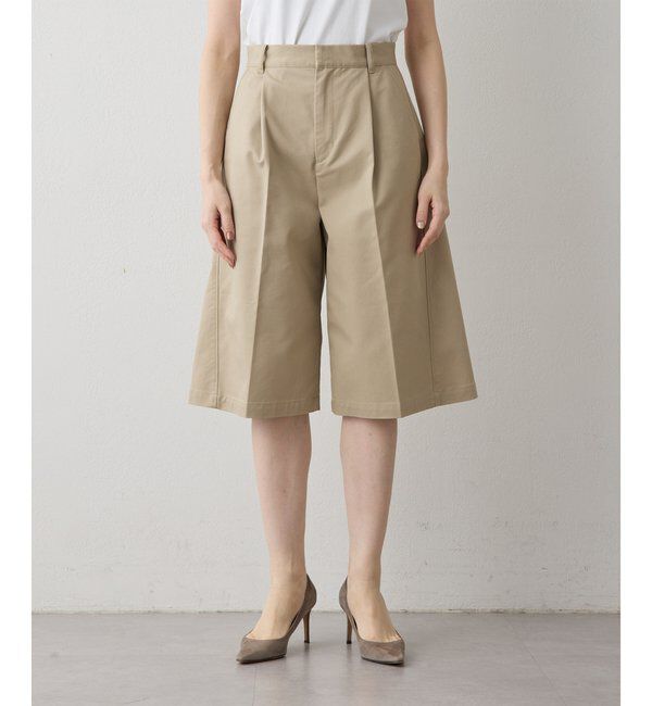 THE PAUSE「【THE PAUSE】タックハーフパンツ」|キュロット|