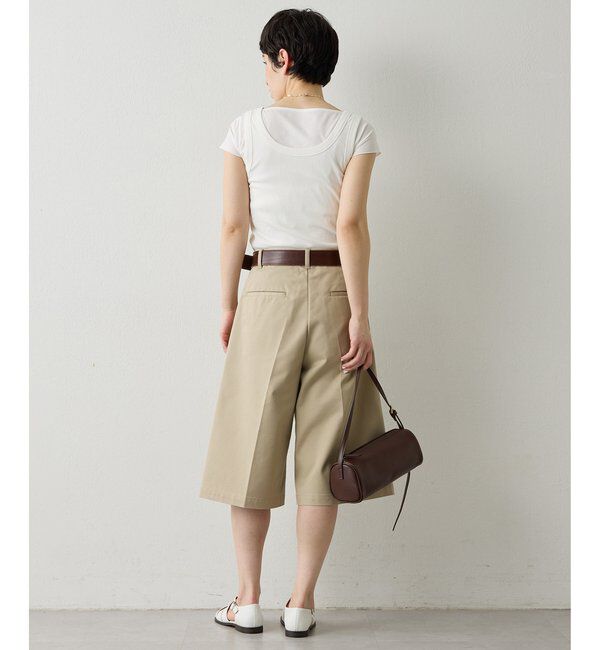 THE PAUSE「【THE PAUSE】タックハーフパンツ」|キュロット|