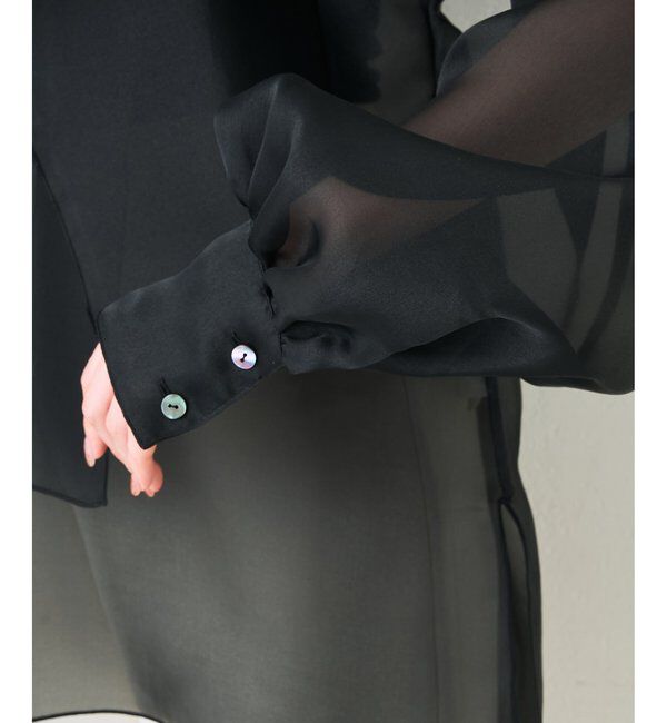  「サテンオーガンザボウタイブラウス」|シャツ・ブラウス|