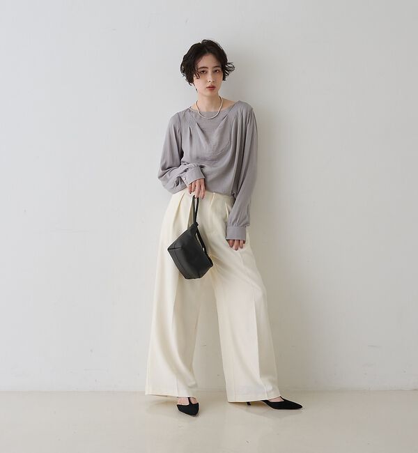 Rouge vif「【AULENTTI/オウレンティ】ワンハンドル レザーハンドバッグ/ポーチバッグ」|ハンドバッグ|
