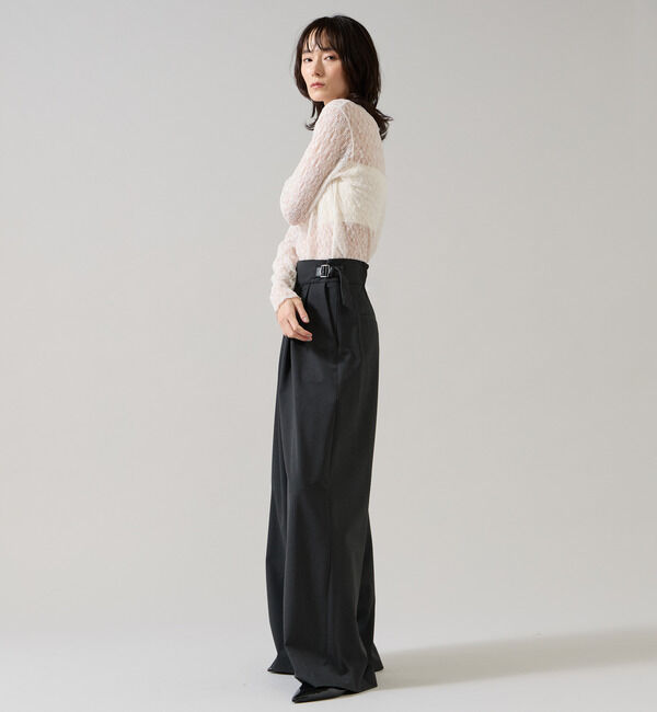 Liesse「クルーネックレーストップス」|Tシャツ・カットソー|