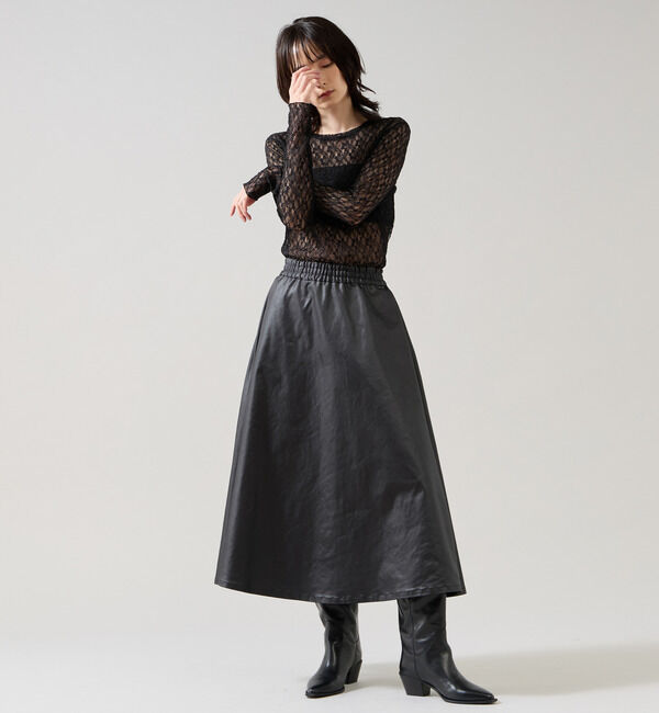 Liesse「クルーネックレーストップス」|Tシャツ・カットソー|