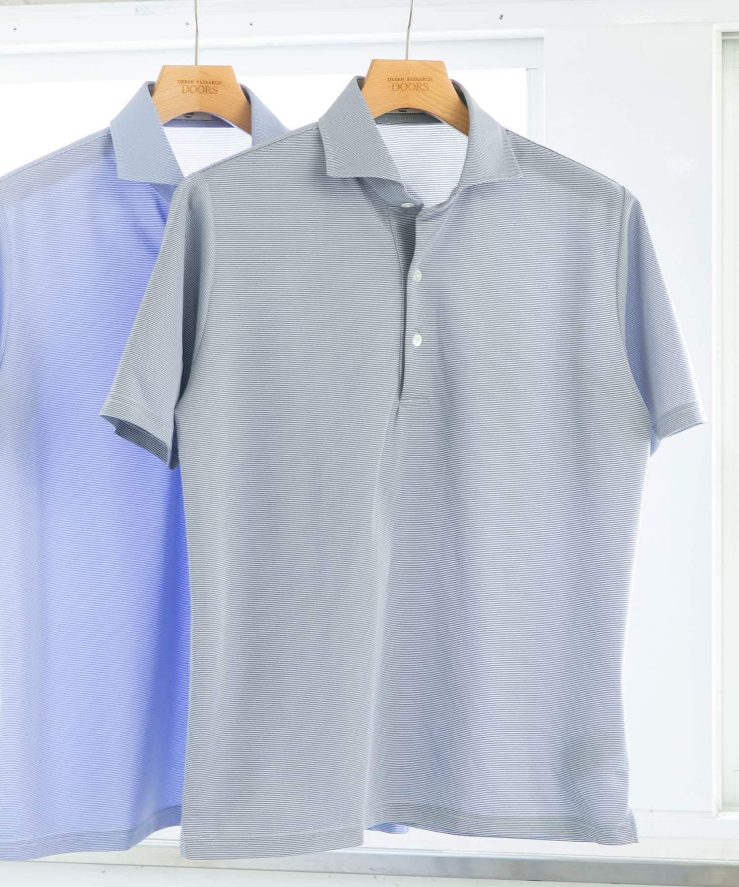 URBAN RESEARCH DOORS「LIFE STYLE TAILOR　トリコットセミワイド半袖プルオーバー刺し子」|シャツ・ブラウス|グレー系その他