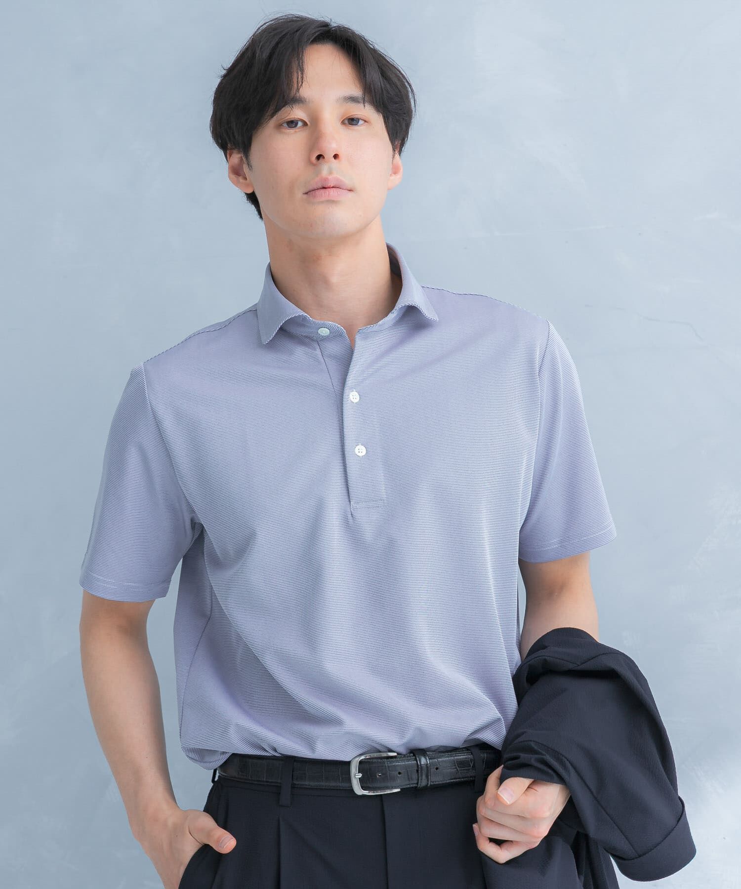 URBAN RESEARCH DOORS「LIFE STYLE TAILOR　トリコットセミワイド半袖プルオーバー刺し子」|シャツ・ブラウス|