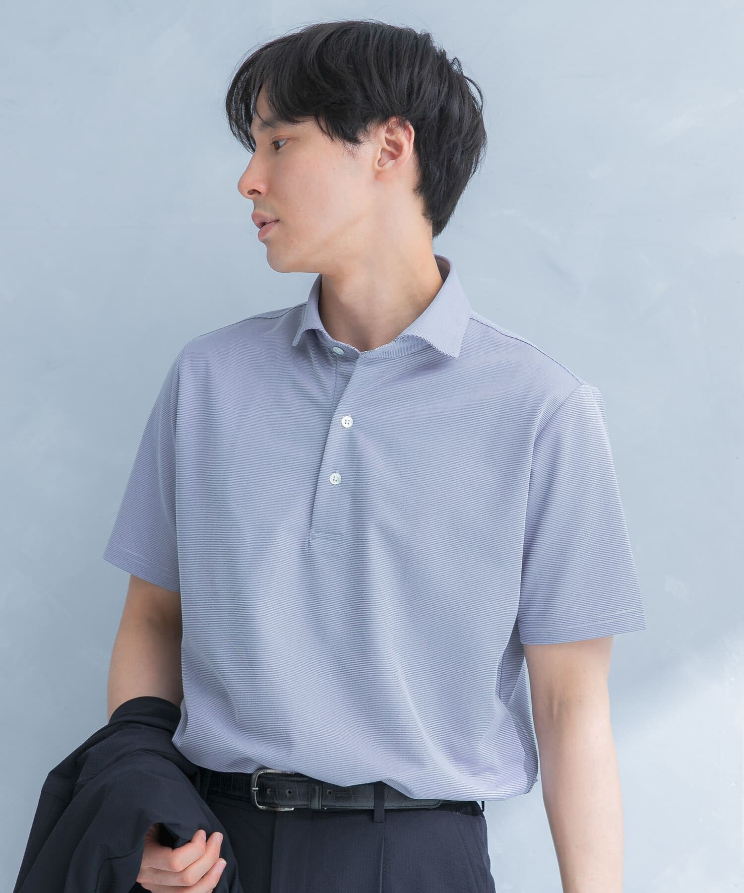 URBAN RESEARCH DOORS「LIFE STYLE TAILOR　トリコットセミワイド半袖プルオーバー刺し子」|シャツ・ブラウス|