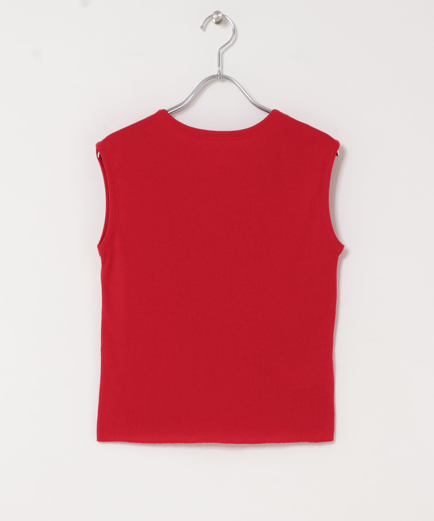 URBAN RESEARCH DOORS「MEYAME　SOFT RIB SLEEVELESS」|タンクトップ|レッド