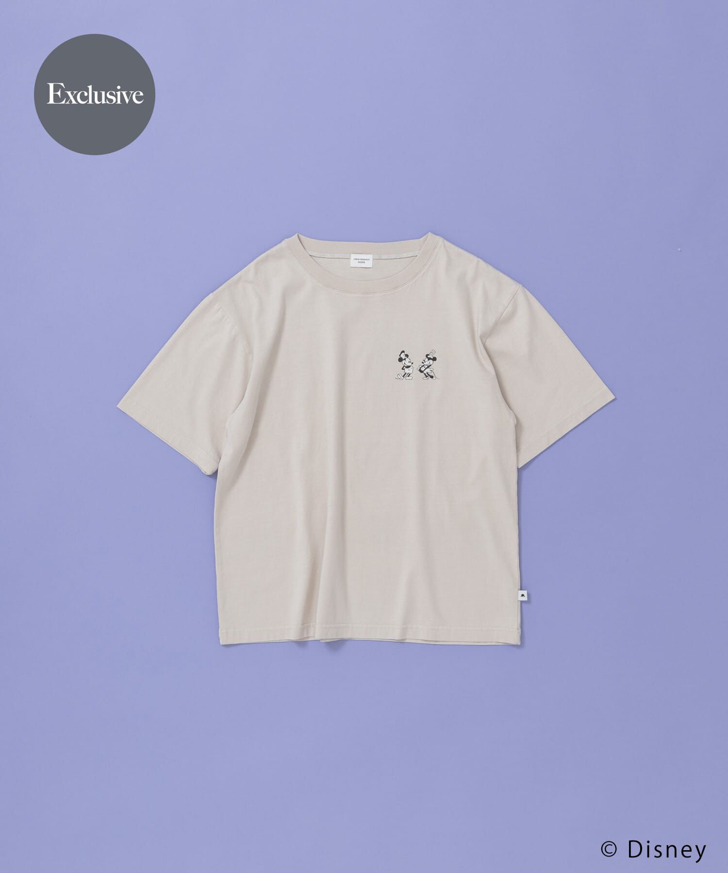URBAN RESEARCH DOORS「別注/Disney/バックプリントTシャツ」|Tシャツ・カットソー|ライトベージュ