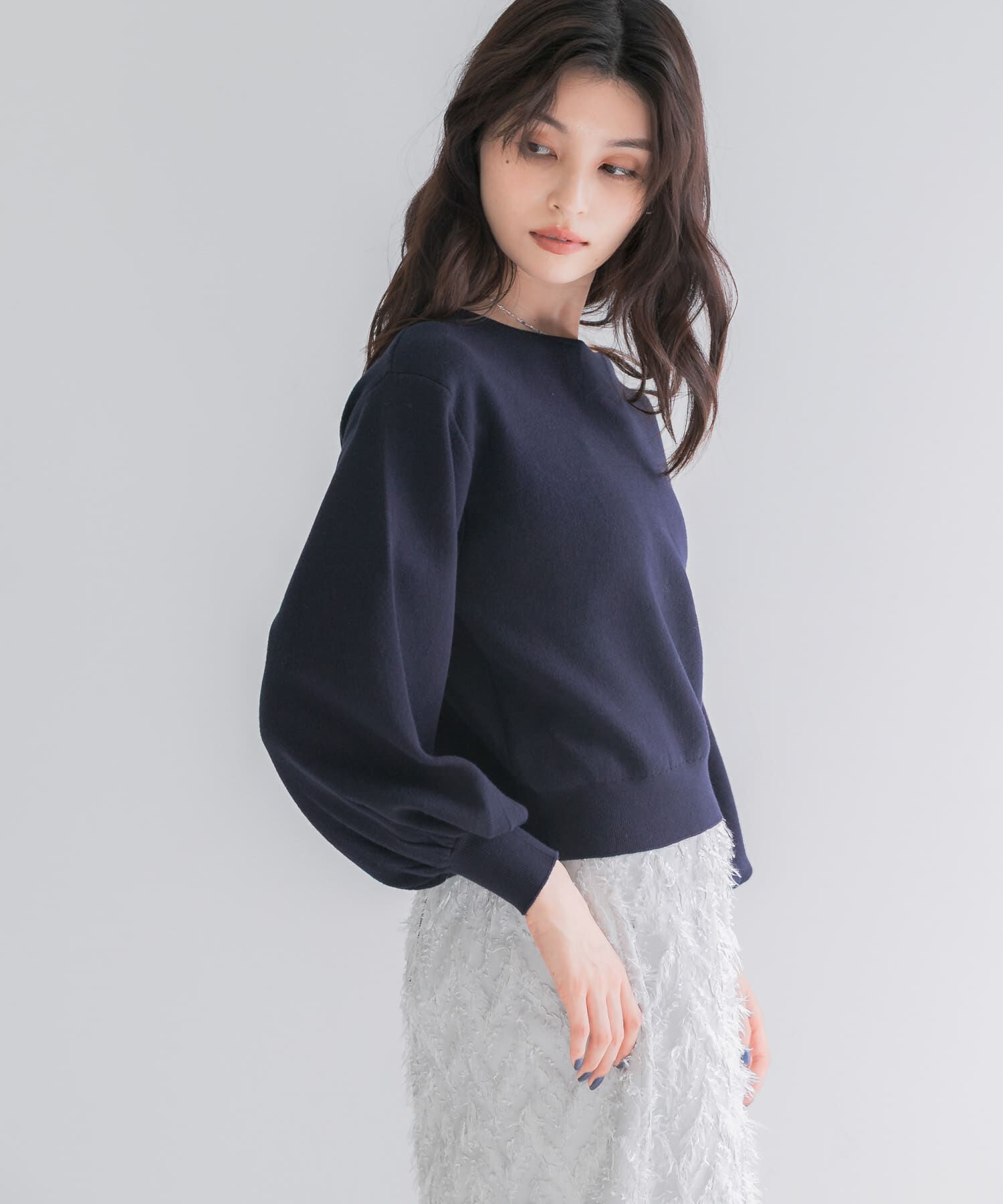 URBAN RESEARCH ROSSO「『一部WEB限定カラー』2WAYオフショルスウェットニット」|ニット・セーター|